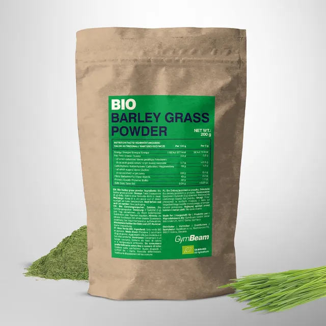 GymBeam Orzo Verde BIO Polvere 200 g Proteine e Fibre Vegano