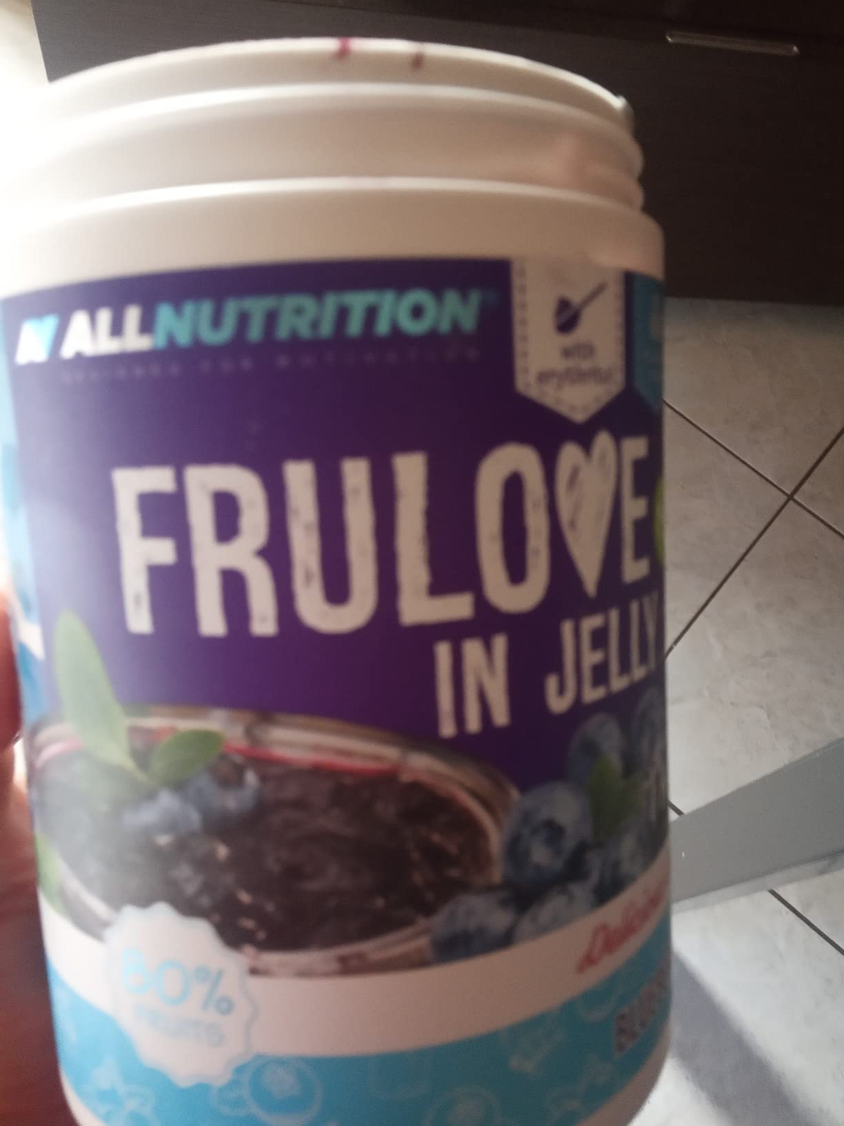 AllNutrition FRULOVE Marmellata mirtillo 1000 g senza zucchero 80% frutta