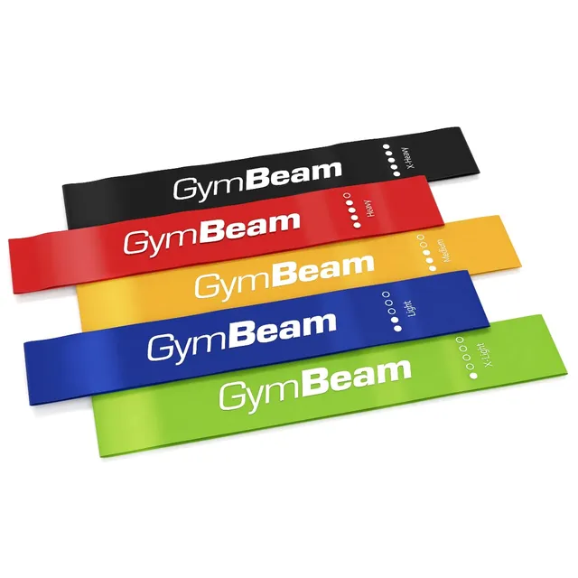 GymBeam Set 5 Fasce Resistenza Elastici Fitness Gambe Glutei