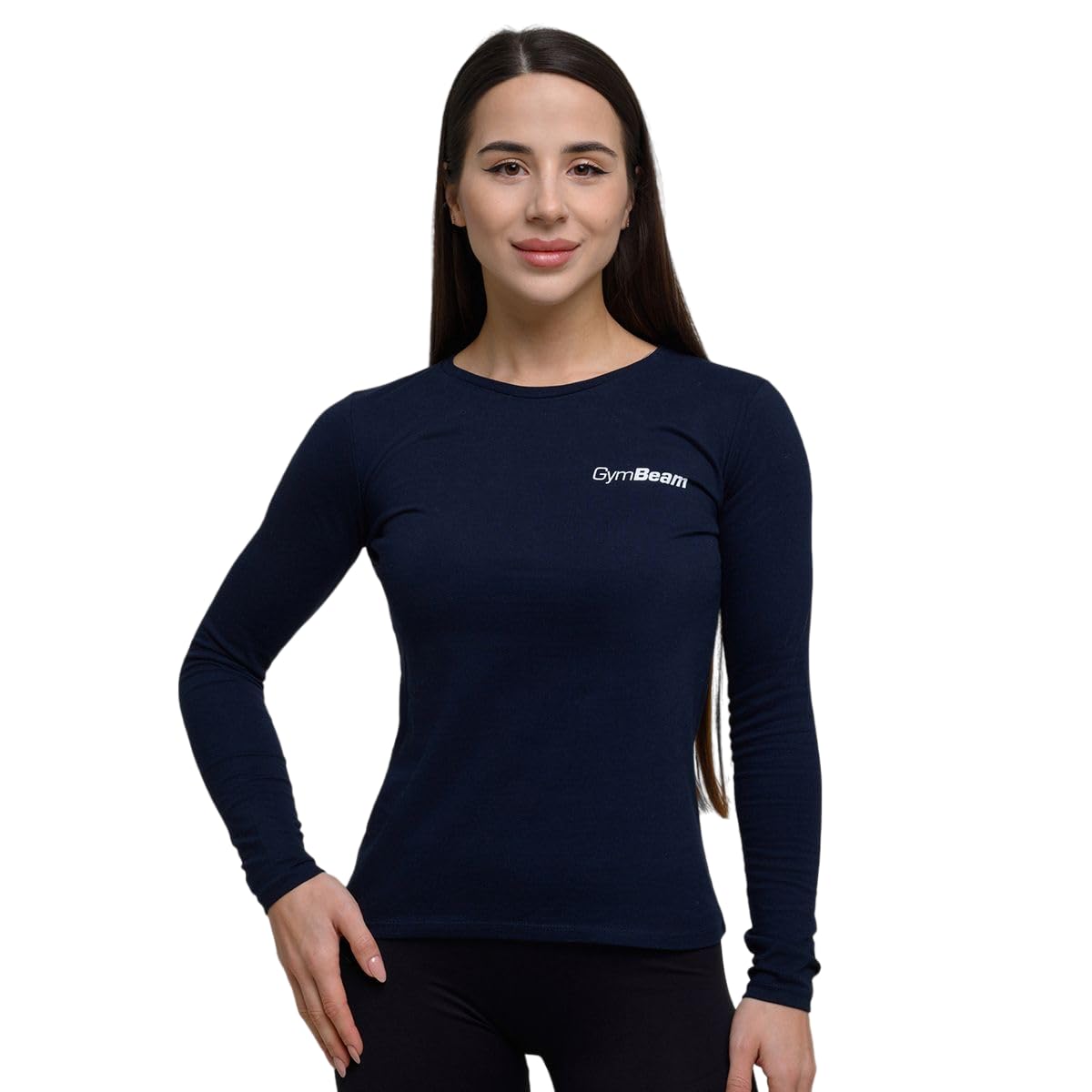 GymBeam T-Shirt Maniche Lunghe Donna L Grey 100% Cotone