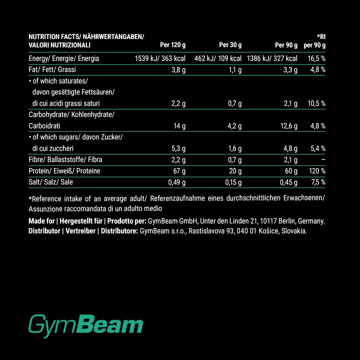 GymBeam FueSix proteine cioccolato 1000 g 6 fonti