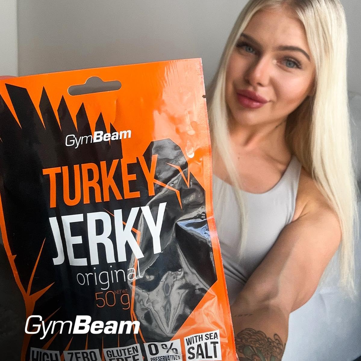 GymBeam Turkey Jerky carne secca tacchino 50 g proteine