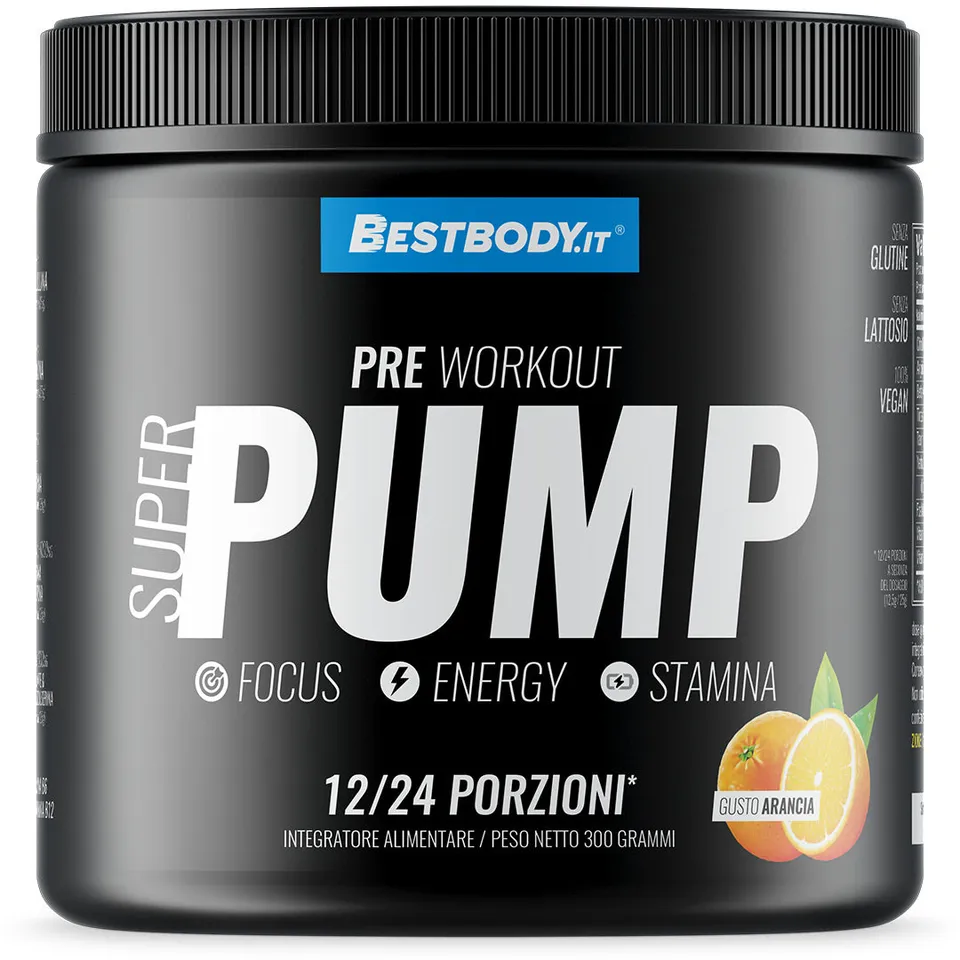 Best Body Performance Super Pump 300g Pre Workout Frutti Rossi Energia
