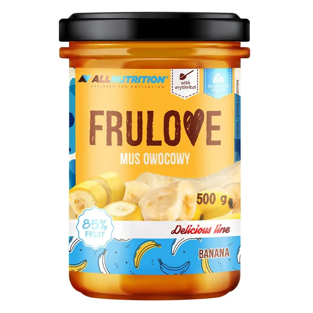 AllNutrition Frulove purea banana marmellata senza zucchero 500g