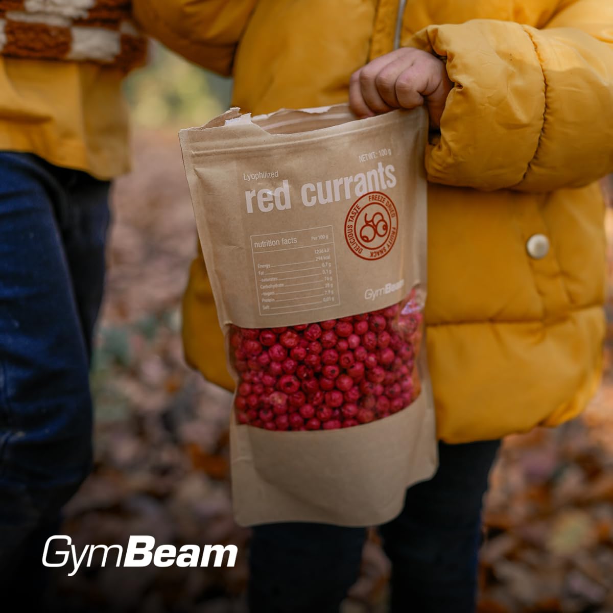 GymBeam Ribes Rosso Liofilizzato 100 g Frutta Bio Senza Zuccheri