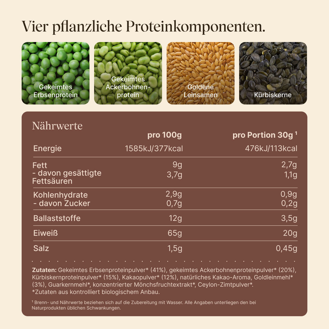 Vetain proteine in polvere cacao 540g bio vegane