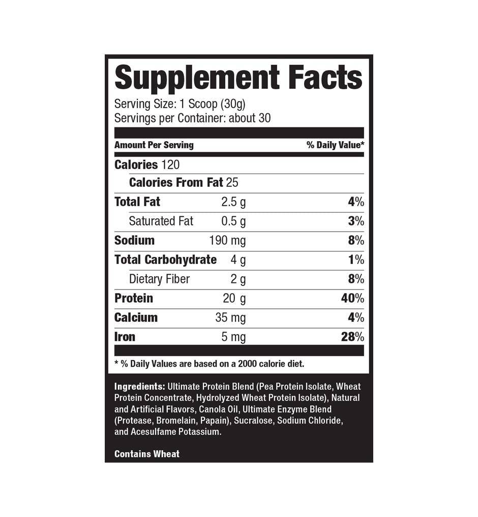 Ultimate Nutrition Protein Isolate 2 proteine vegane vaniglia