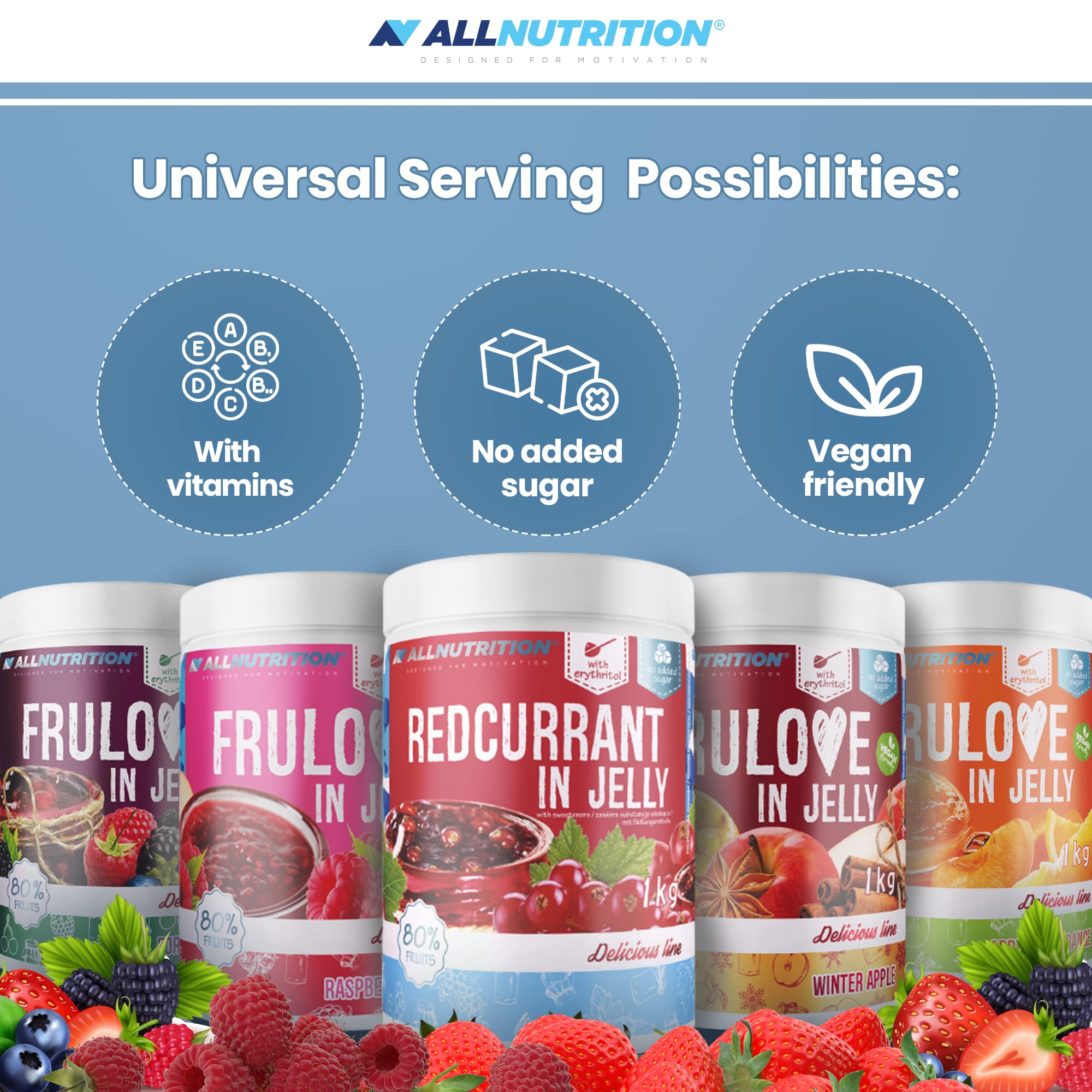 AllNutrition Frulove in Jelly frutta in gelatina 1000 g albicocca-arancia