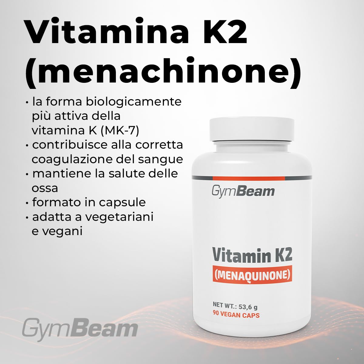 GymBeam Vitamine Vitamina K2 MK-7 capsule vegane ossa