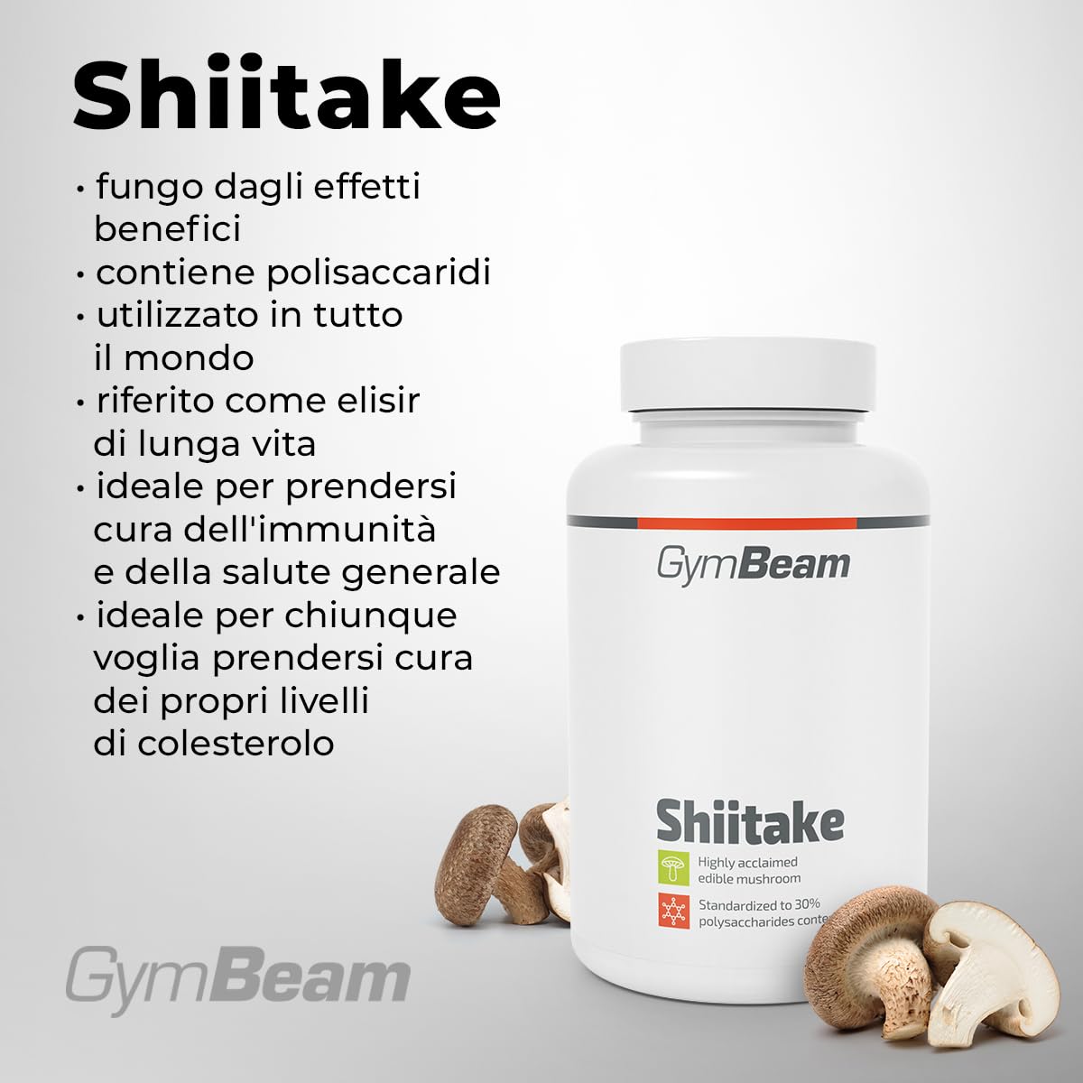 GymBeam Estratto Shiitake 90 cps capsule vegane difese immunitarie