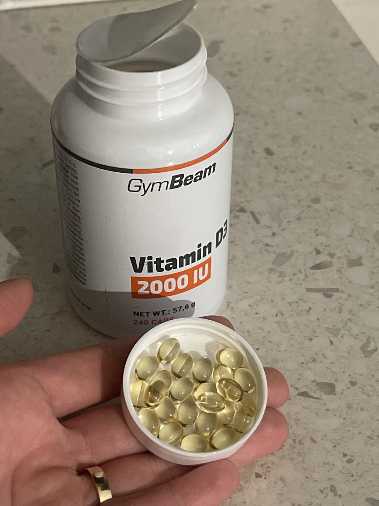 GymBeam Vitamina D3 2000 UI Capsule 60 cps ossa