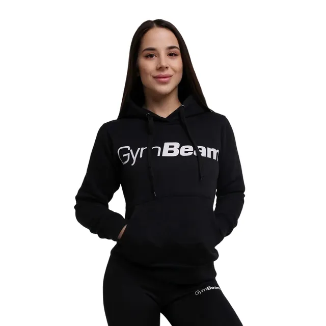 GymBeam Athlete Felpa Donna Hoodie Nero cotone palestra