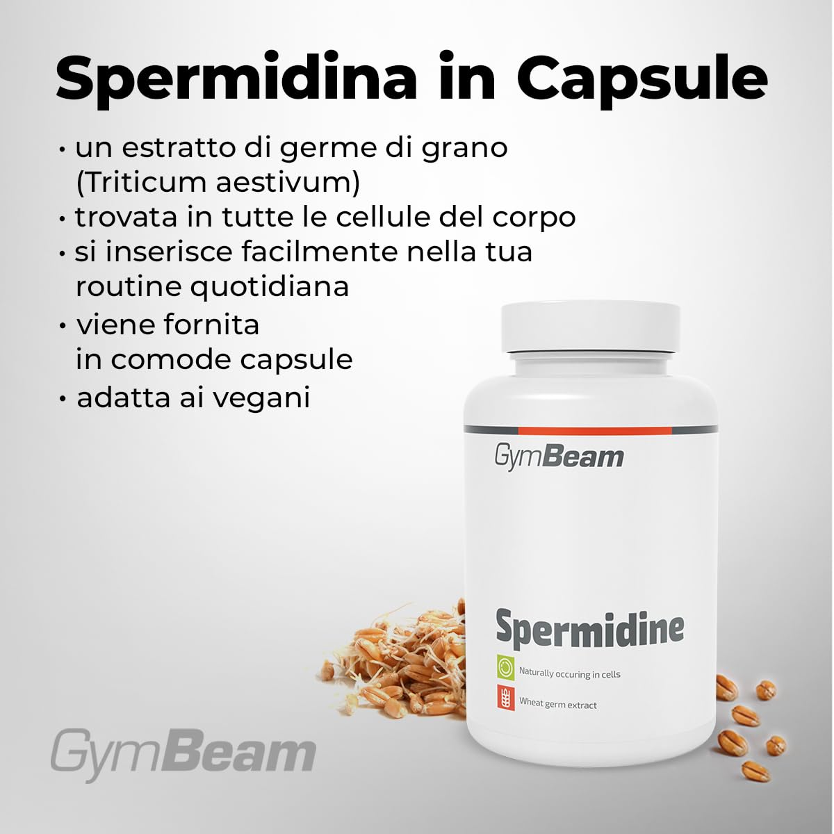 GymBeam Spermidina capsule 90 cps germe di grano