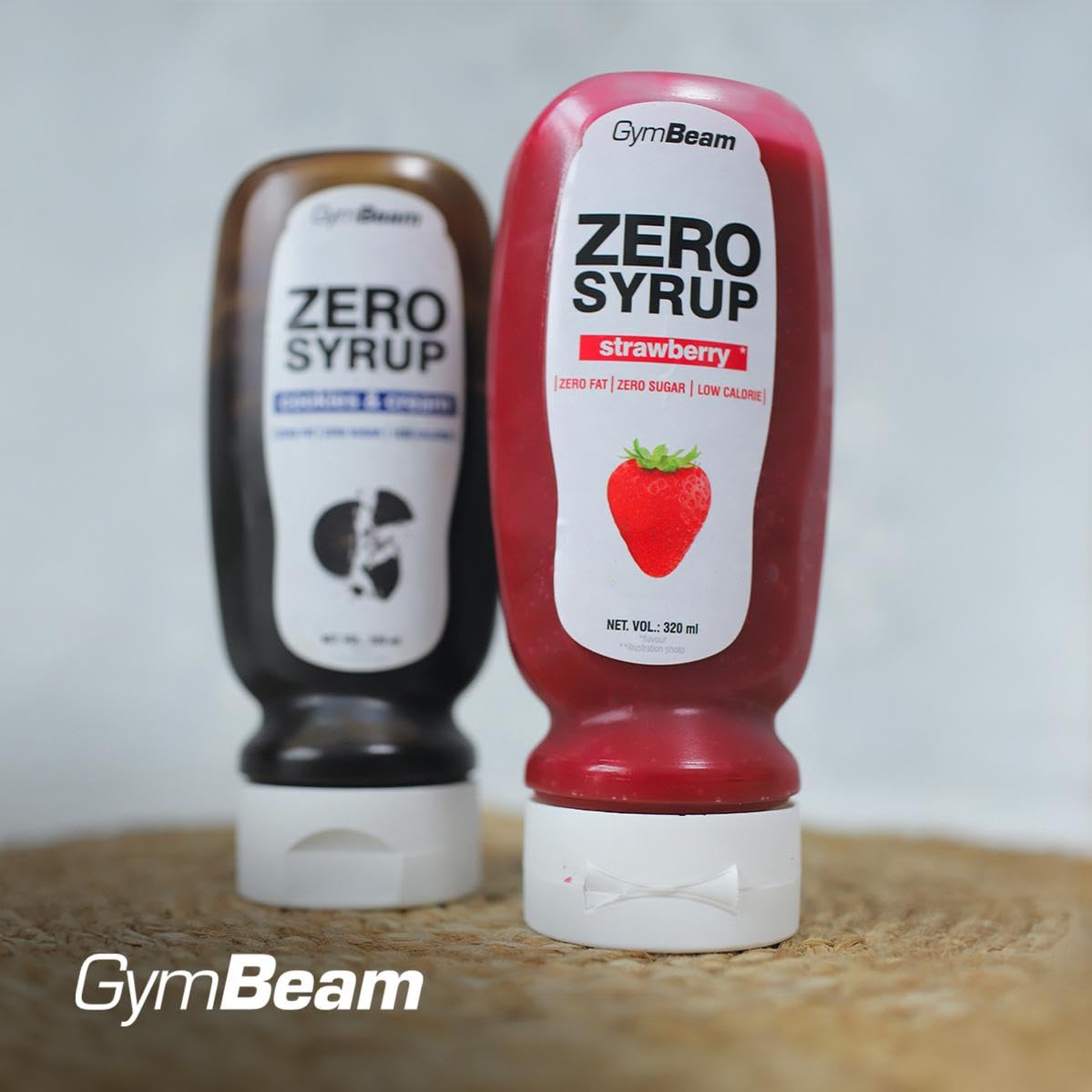 GymBeam Sciroppo ZERO Fragola 320 ml Dolcificante Zero Calorie