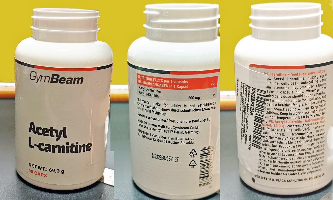 GymBeam Bruciagrassi Acetil L-Carnitina 500 mg Capsule Vegane