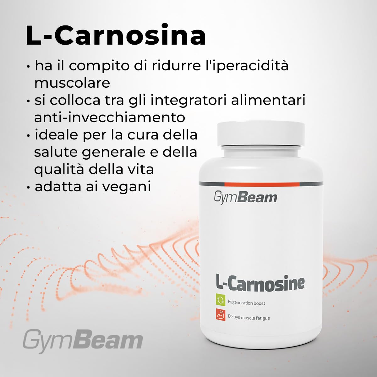 GymBeam L-Carnosina 500 mg Capsule 60 cps Antiossidante