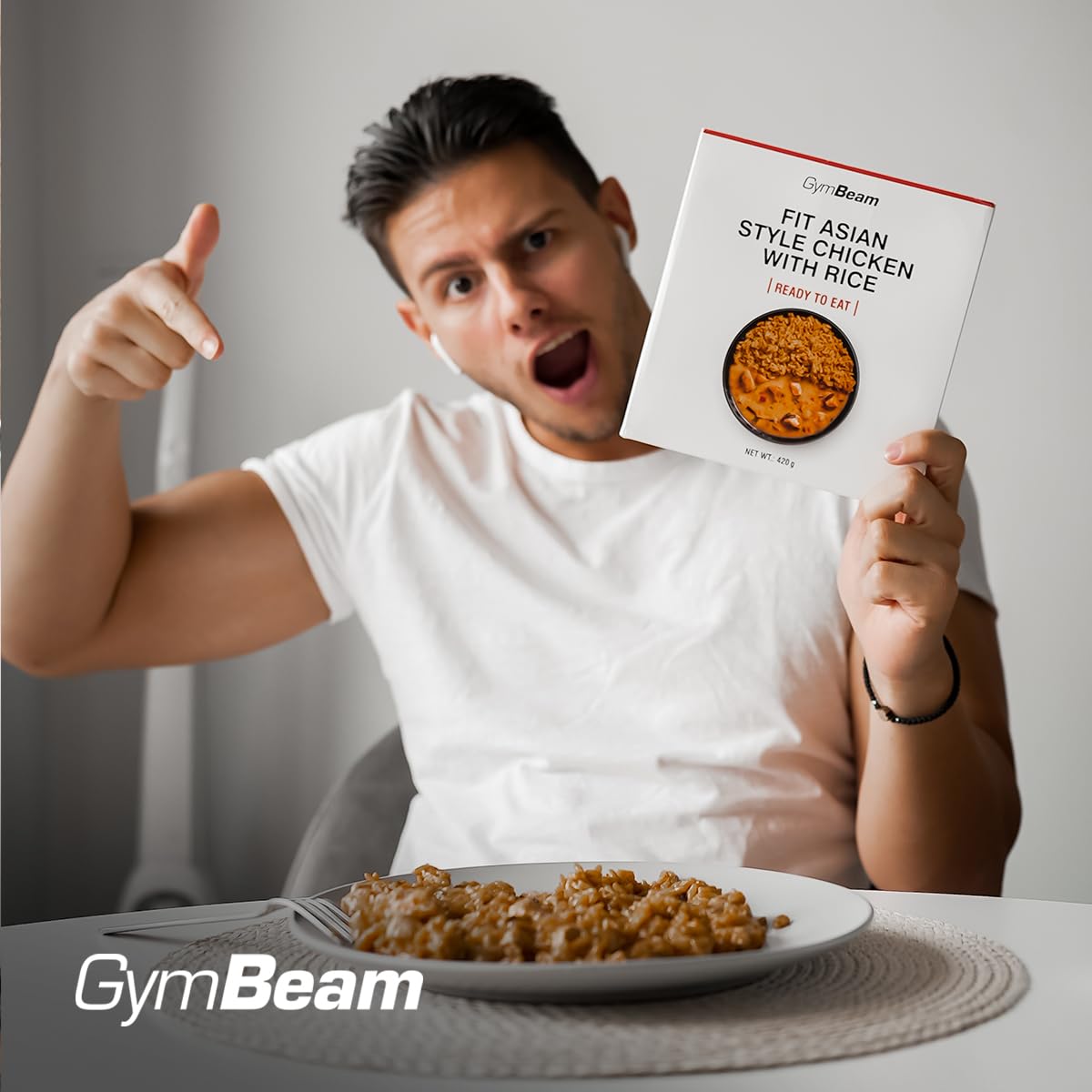 GymBeam Proteine Pollo Riso Asiatico pasto pronto 420g cocco