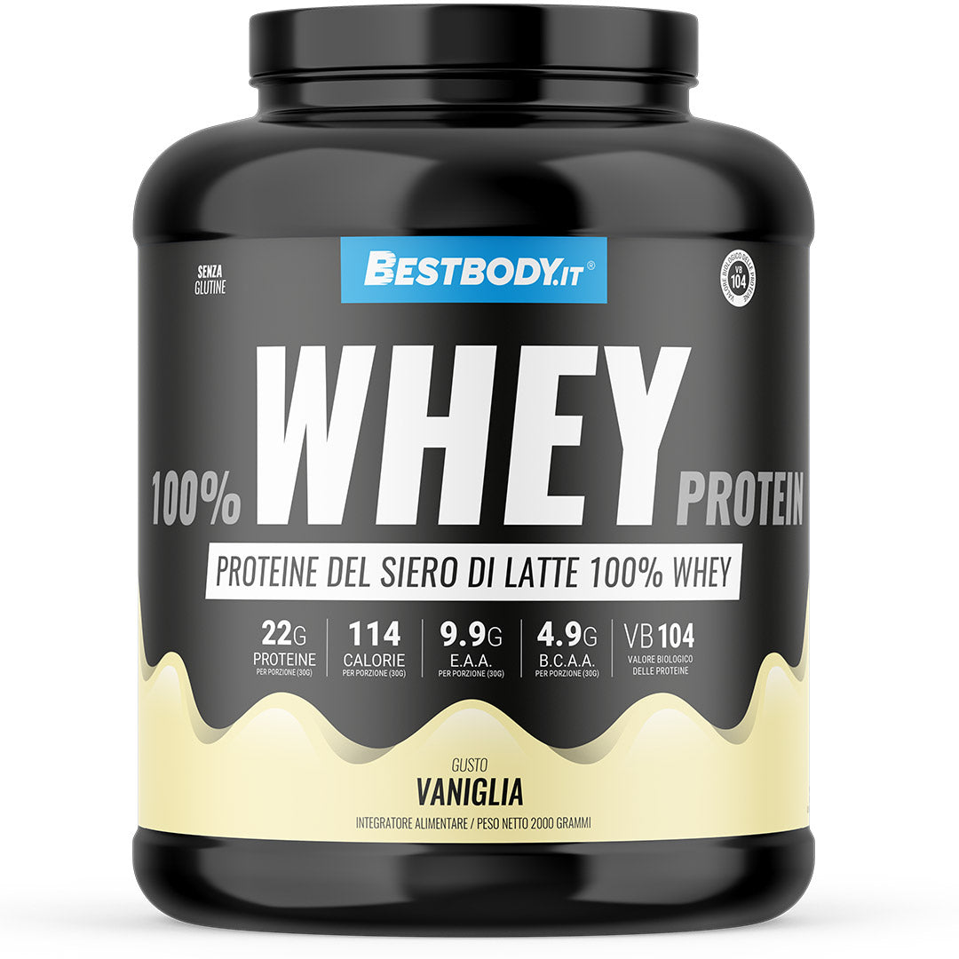 Best Body 100% Whey Wafer Nocciola proteine siero latte 2kg