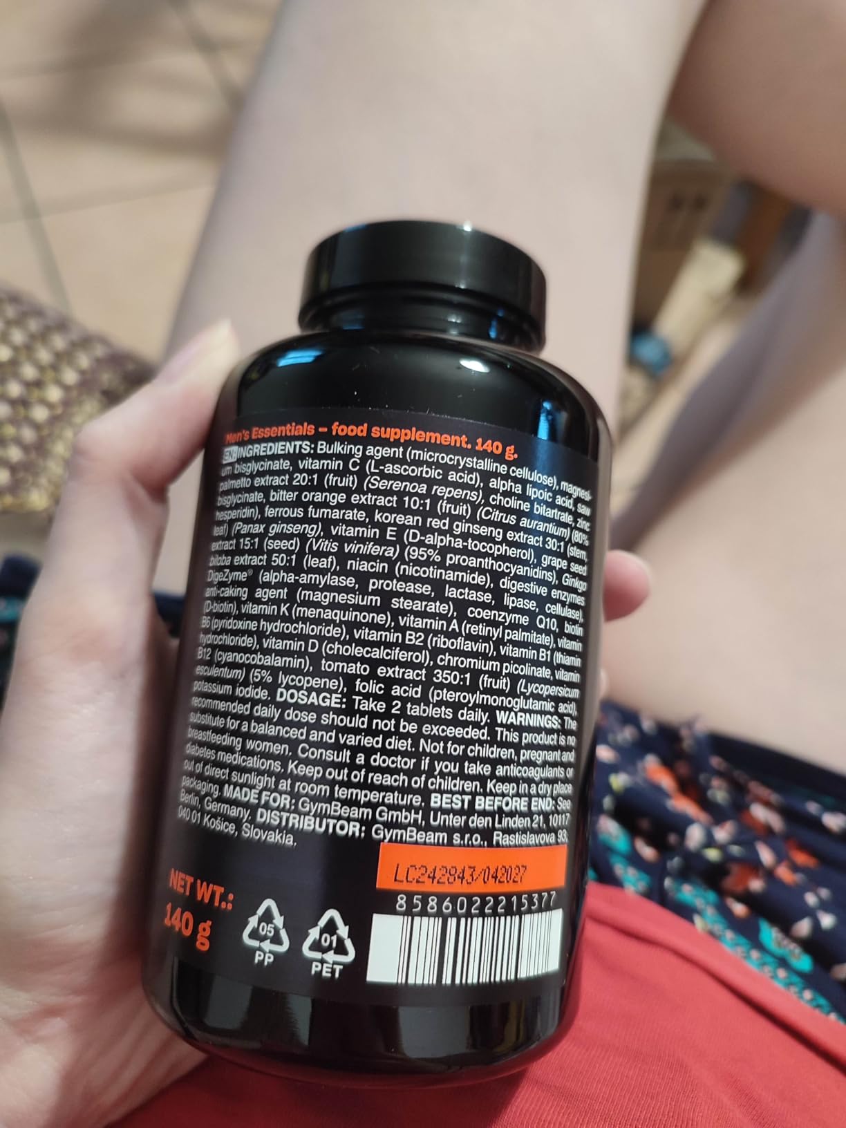 GymBeam Multivitaminico Uomo Multivitaminico 120 cpr 27 ingredienti