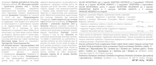 GymBeam Vitamine L-Ascorbato Magnesio capsule non acido