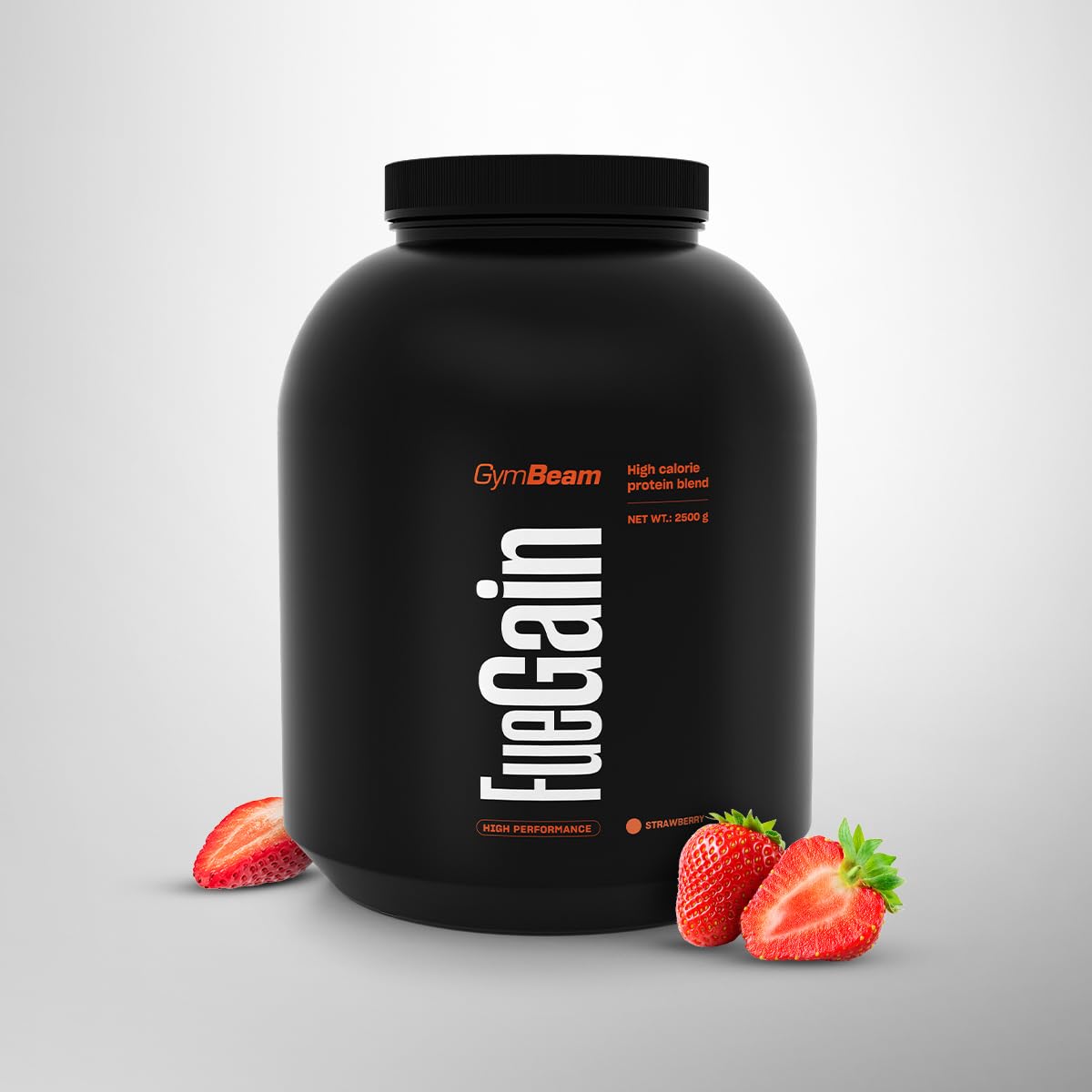 GymBeam FueGain Gainer Proteine Fragola 2500 g Massa