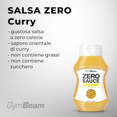 GymBeam Alimentazione Salsa Zero Curry 350 ml senza zuccheri