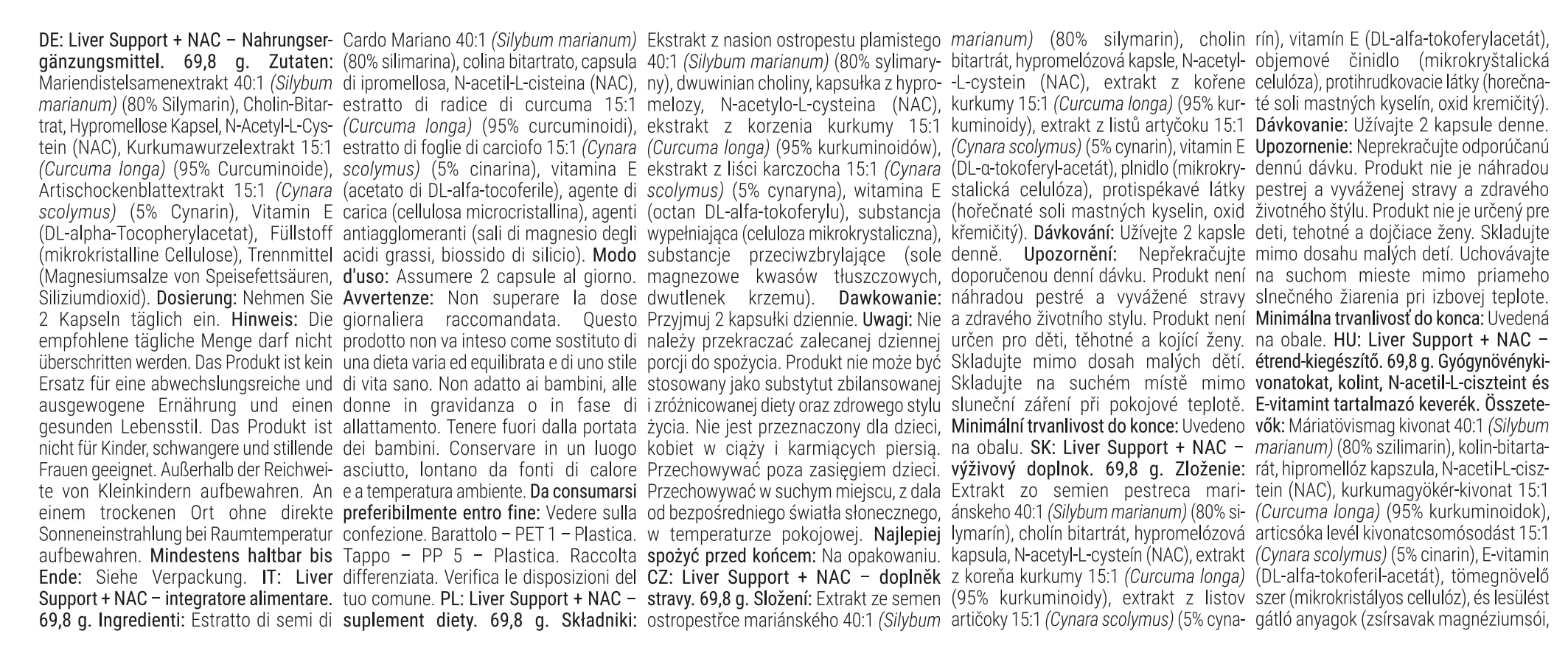 GymBeam Liver Support NAC fegato 90 capsule vegane