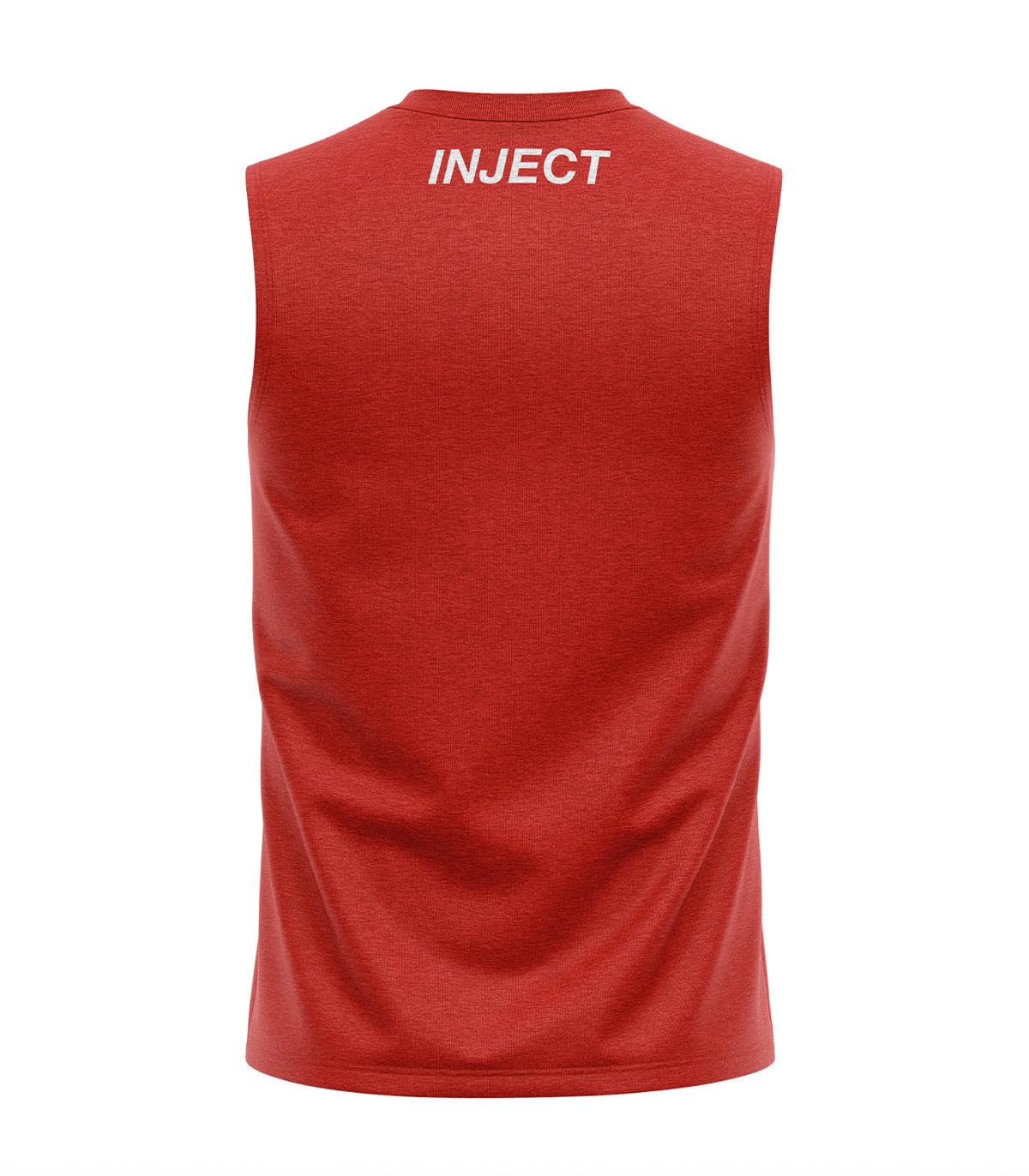 Inject Nutrition Sleeveless Muscle Maglia Rossa Cotone