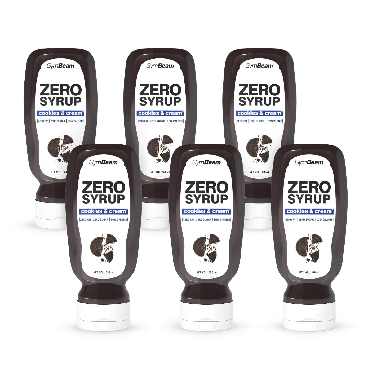 GymBeam Sciroppo ZERO Cookies Cream 320 ml Senza Zucchero