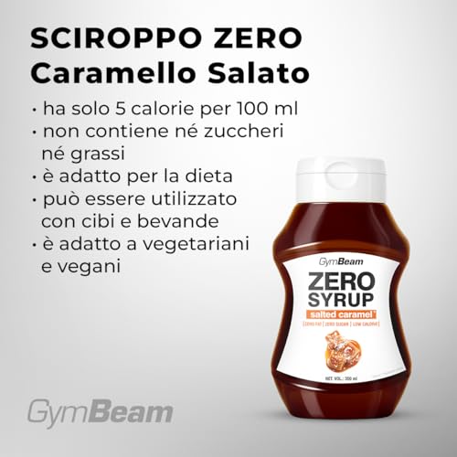 GymBeam Alimentazione Sciroppo ZERO dolcificante 350 ml salted caramel