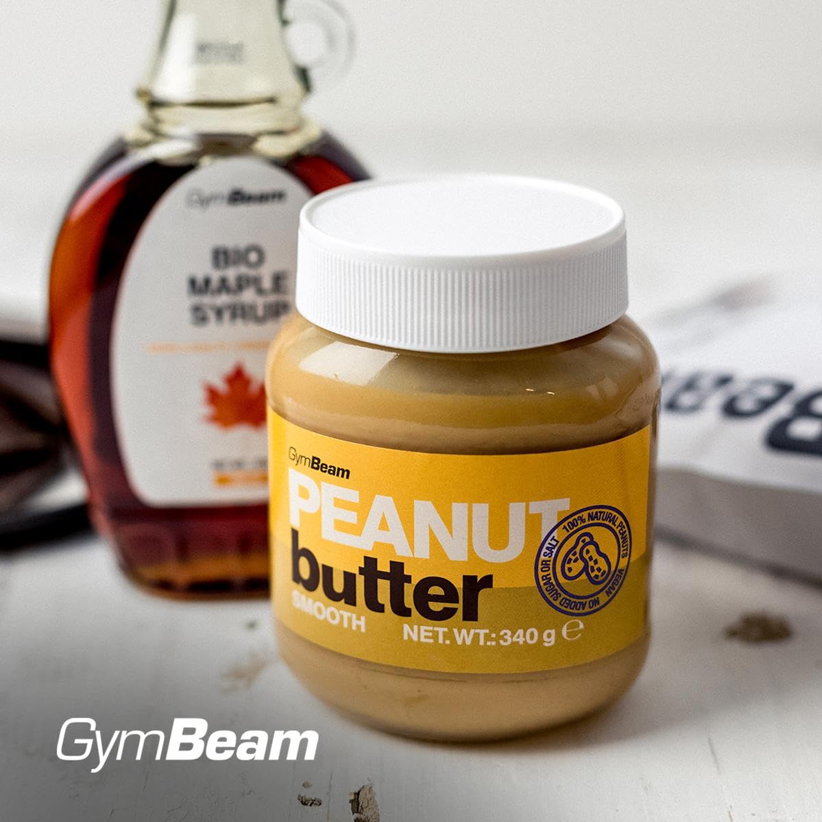 GymBeam Burro di Arachidi Cremoso 340 g proteico