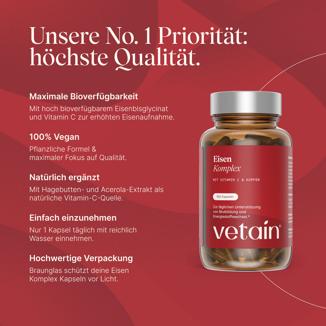 Vetain Iron Complex Capsule Ferro 20mg 180 Capsule Vegano