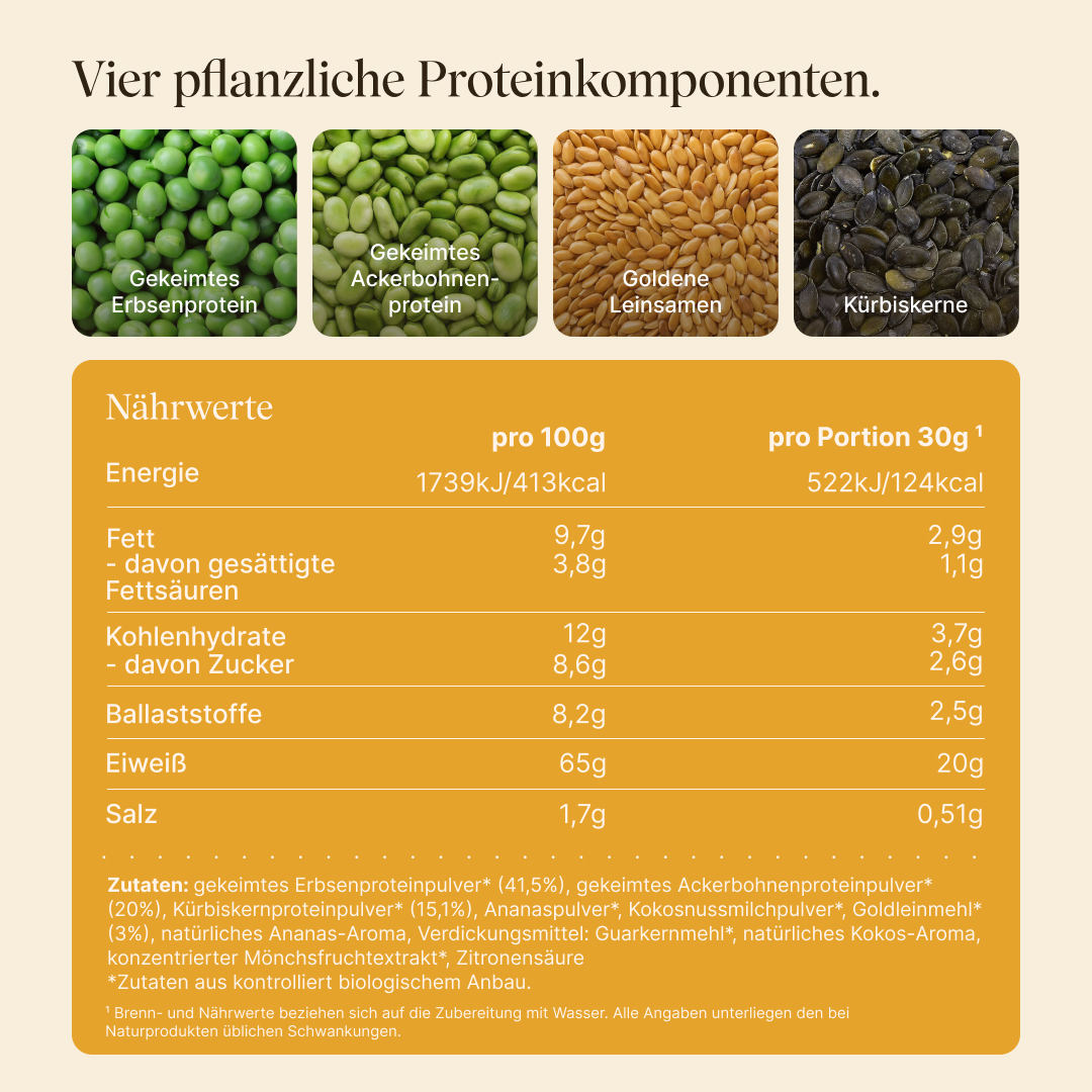 Vetain Tropical Proteine Vegane Bio 540 g Fruttato