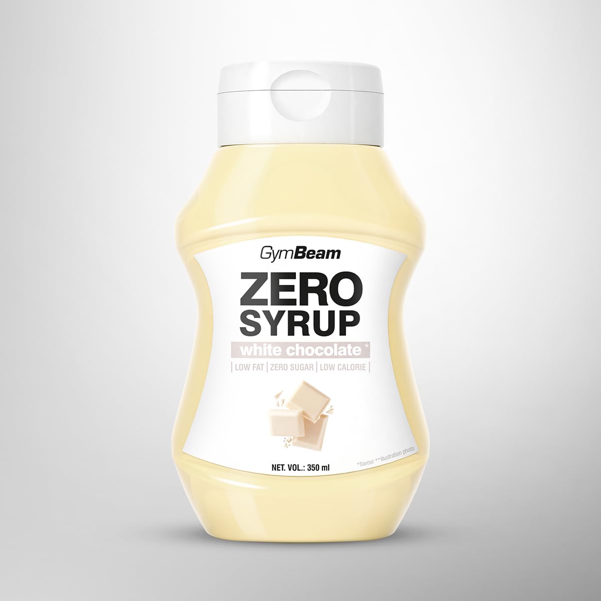 GymBeam Sciroppo Zero 350ml White Chocolate Zero Zuccheri