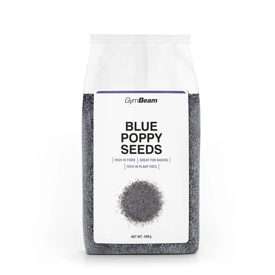 GymBeam Semi di Papavero Blu 500g Superfood Vegano Fibre