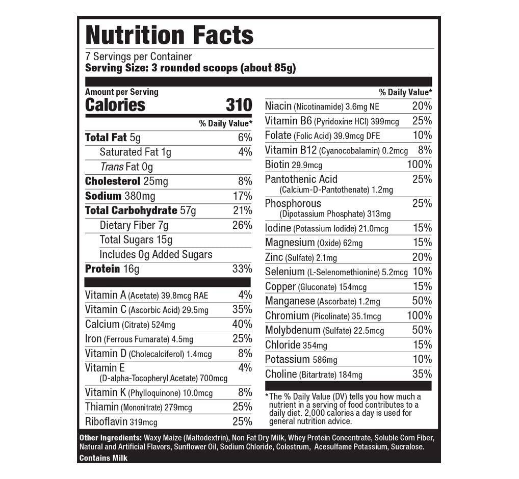 Ultimate Nutrition NutriMeal pasto sostitutivo gusto cioccolato 16g proteine