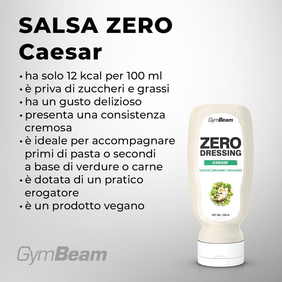 GymBeam Salsa Zero Caesar 320 ml Senza Zuccheri