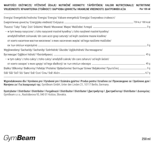 GymBeam Salsa Amino di Cocco BIO 250 ml Senza Glutine