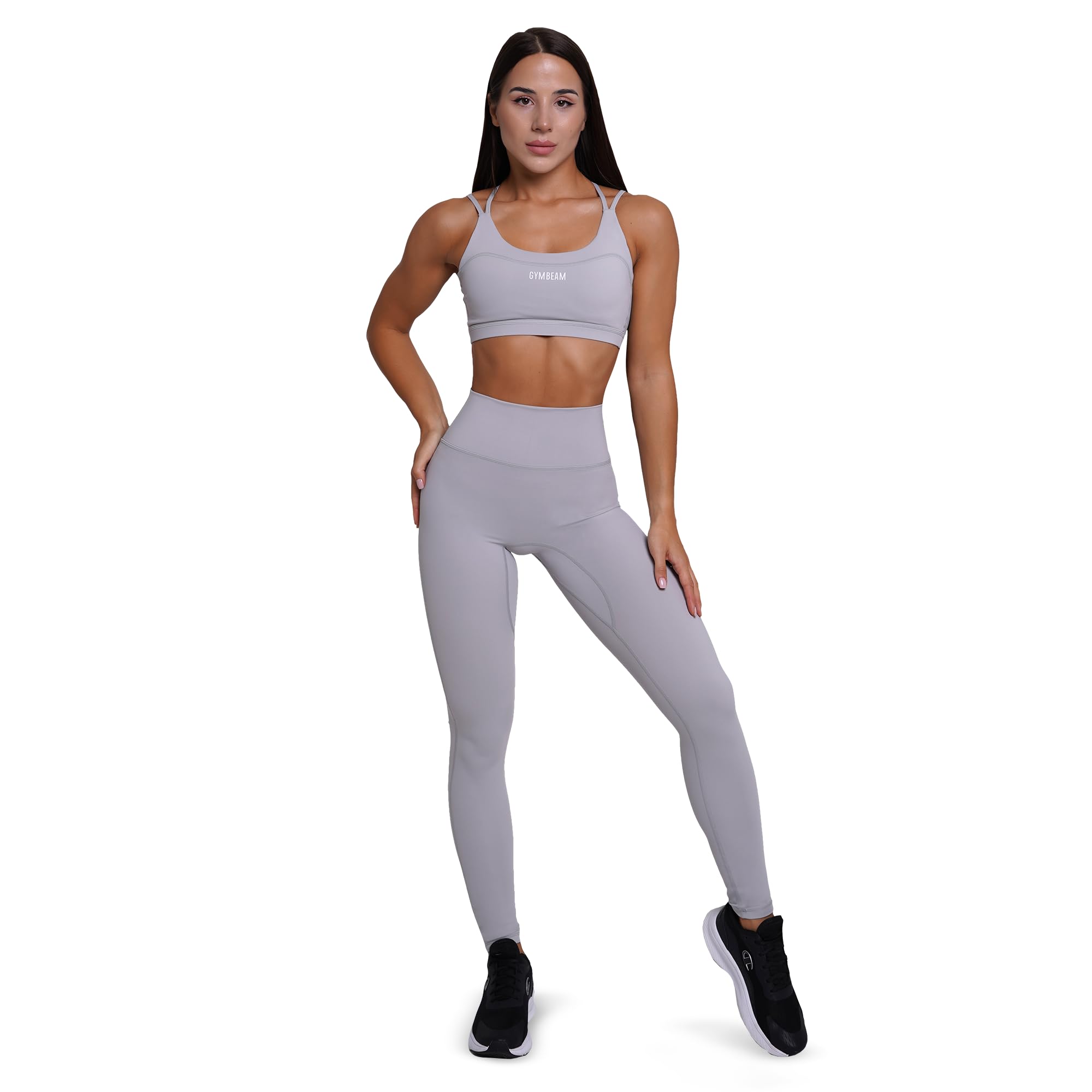 GymBeam Fit Leggings Donna Nero M Vita Alta Stretch